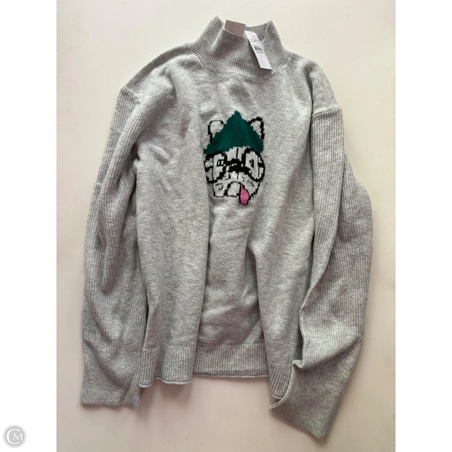 Sweater By Loft In Grey, Size: Xl