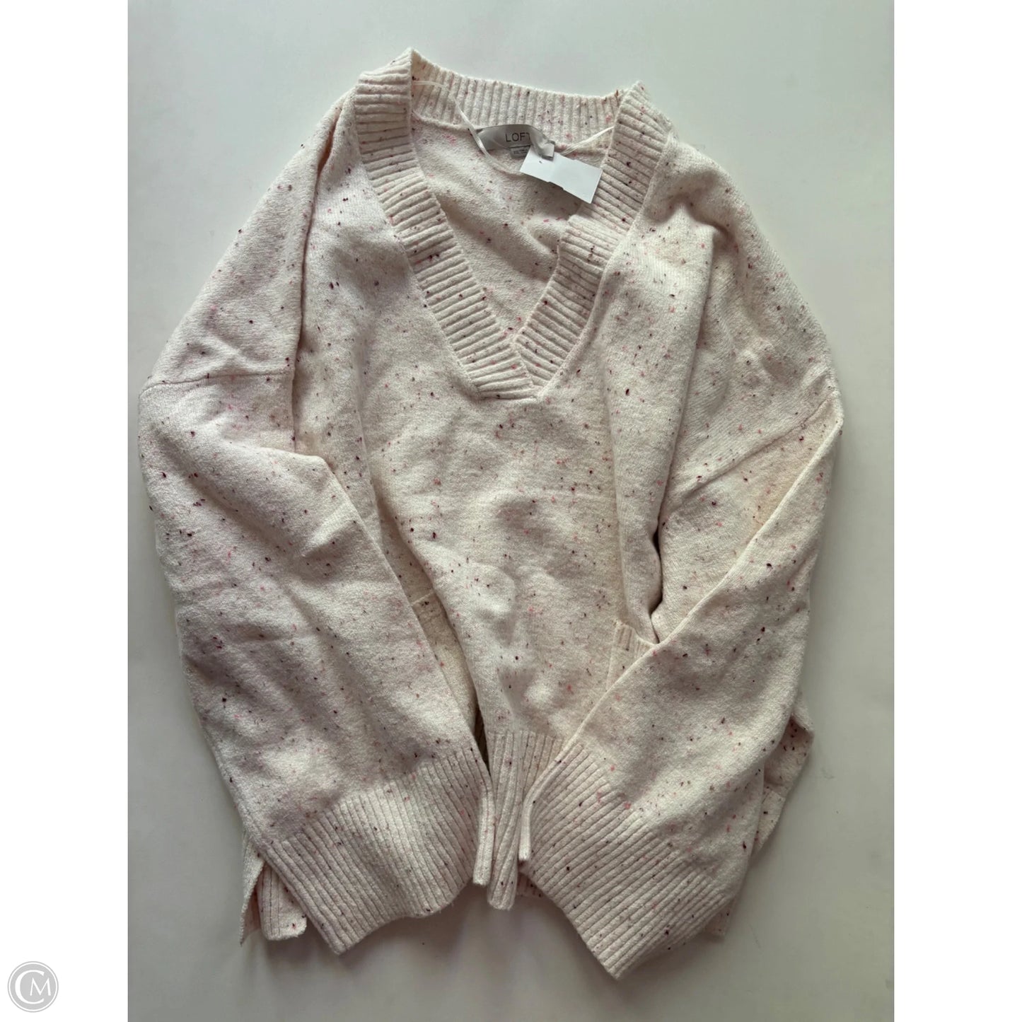 Sweater By Loft In Cream, Size: Xxl