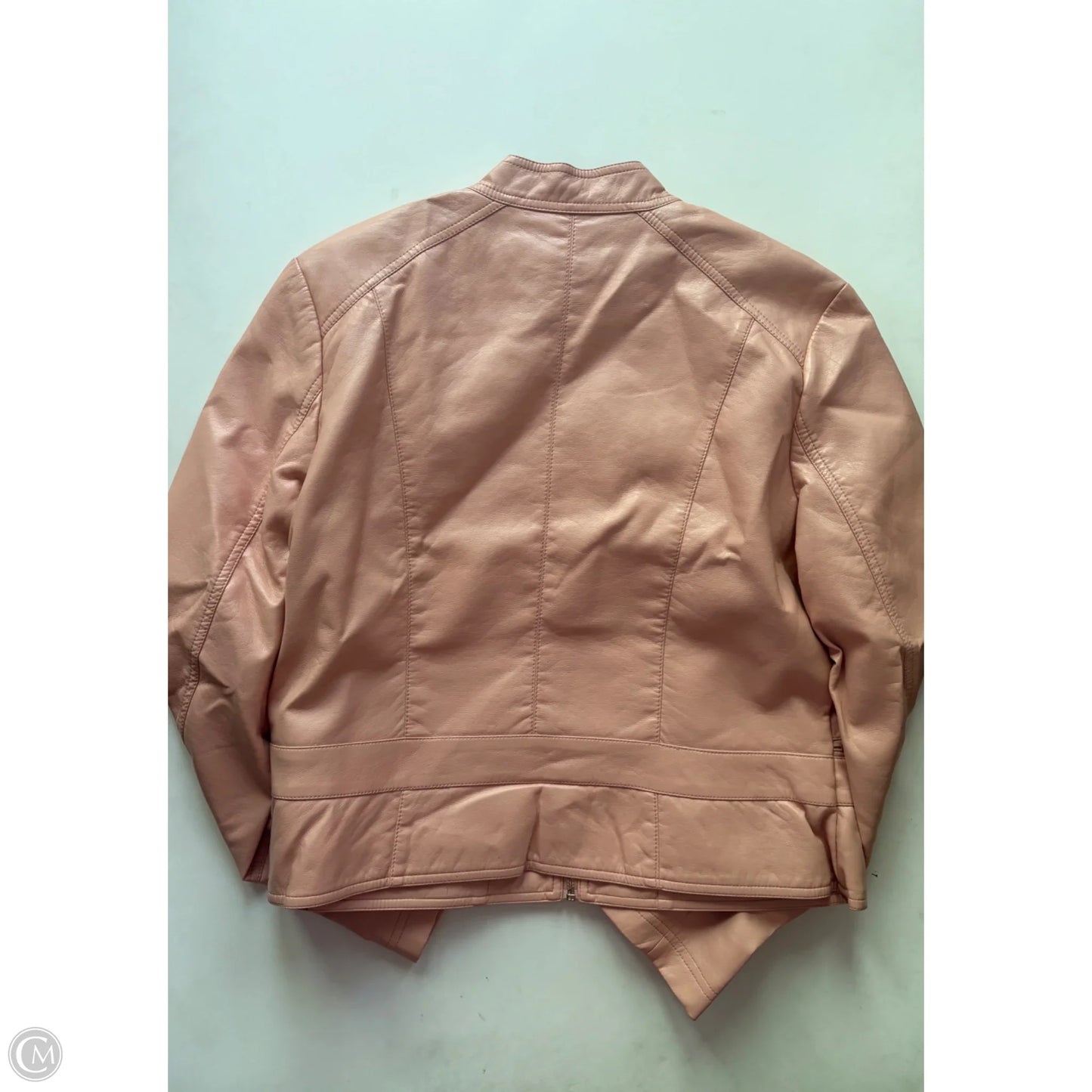 Jacket Moto Leather By New York And Co In Pink, Size: L