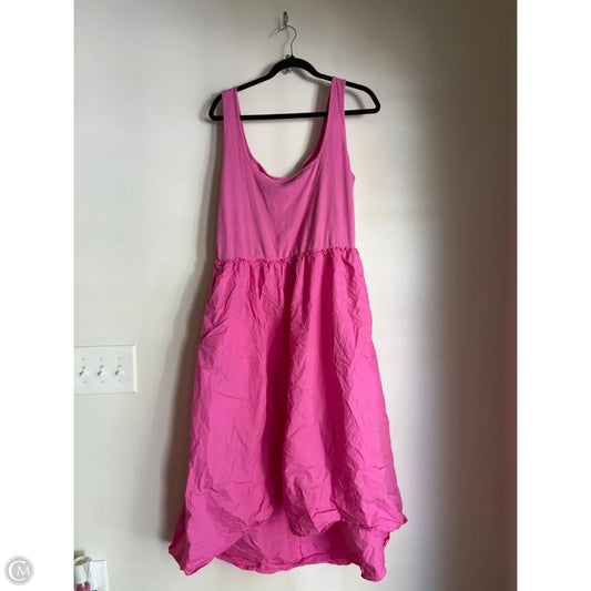 Dress Casual Midi By A New Day In Pink, Size: Xl