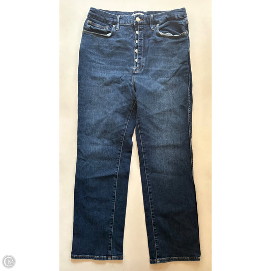 Jeans Straight By Good American In Blue, Size: 12