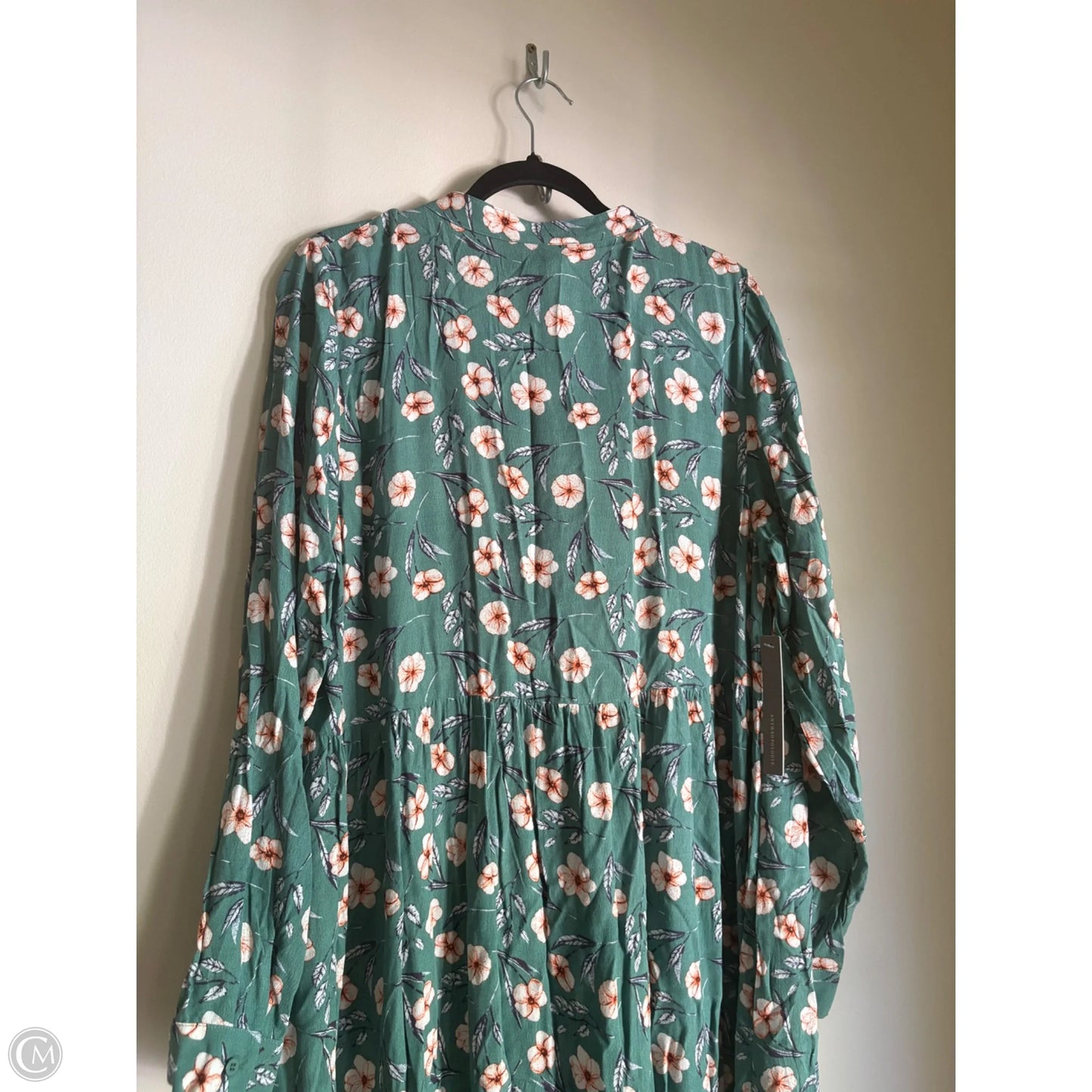 Dress Casual Midi By Anthropologie In Floral Print, Size: Xl