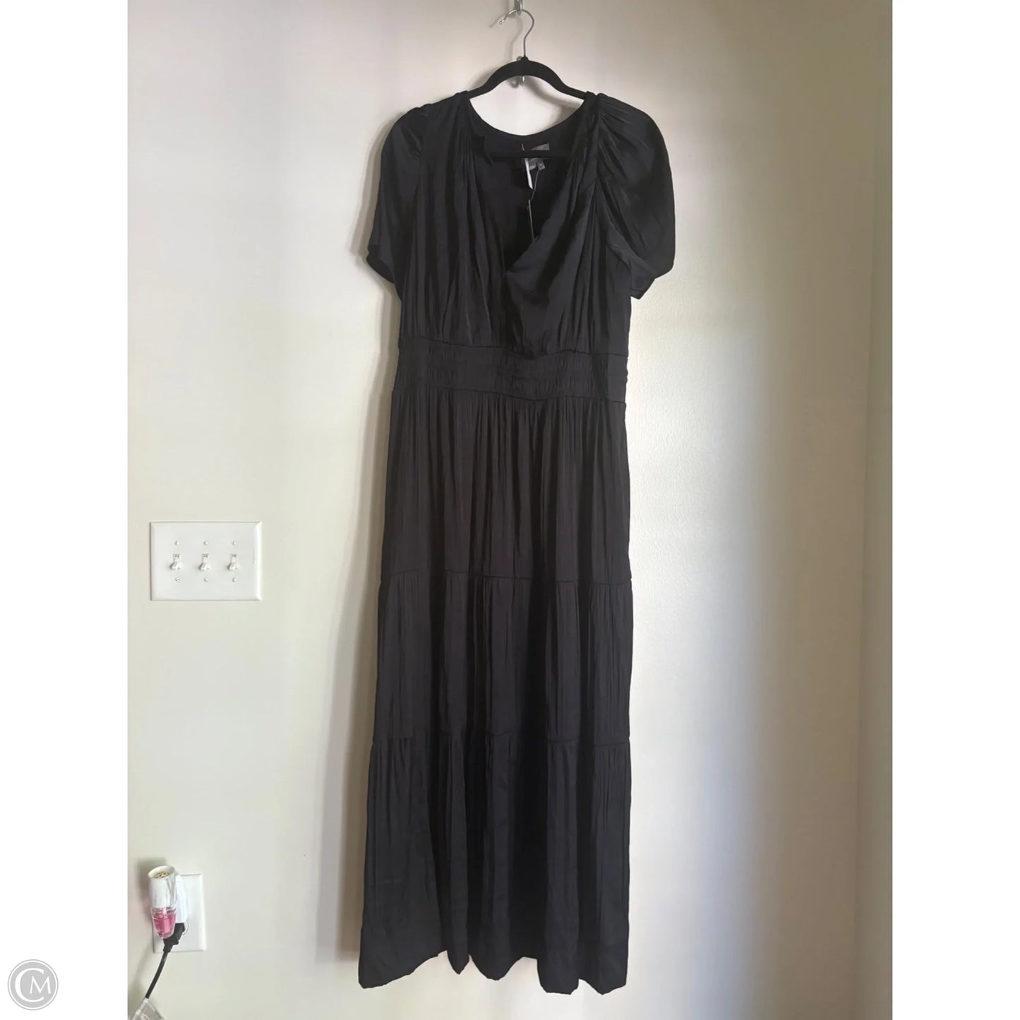 Dress Casual Midi By Anthropologie In Black, Size: 1x
