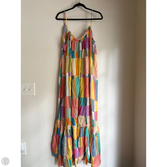 Dress Casual Midi By Anthropologie In Multi-colored, Size: 1x