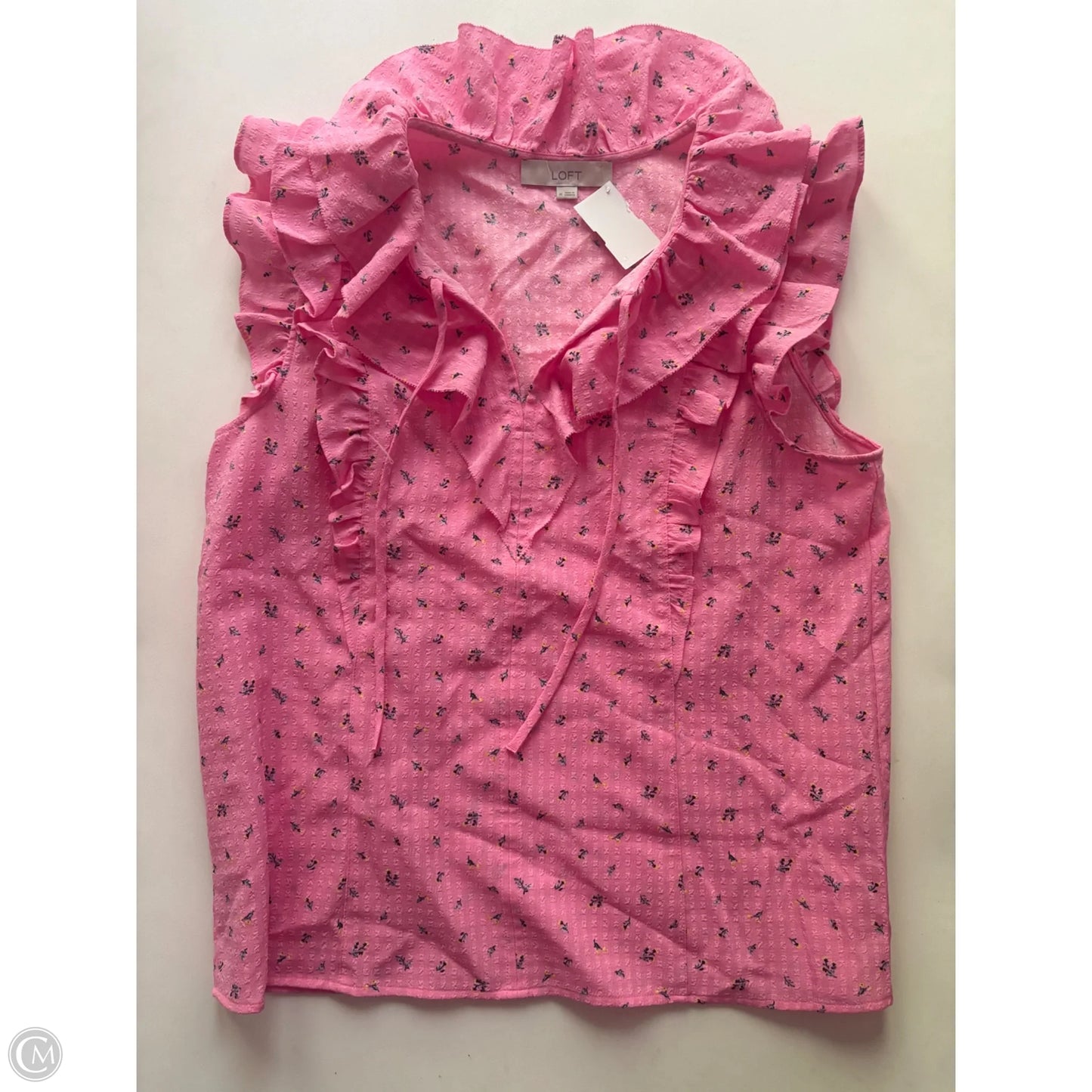 Blouse Sleeveless By Loft In Pink, Size: M