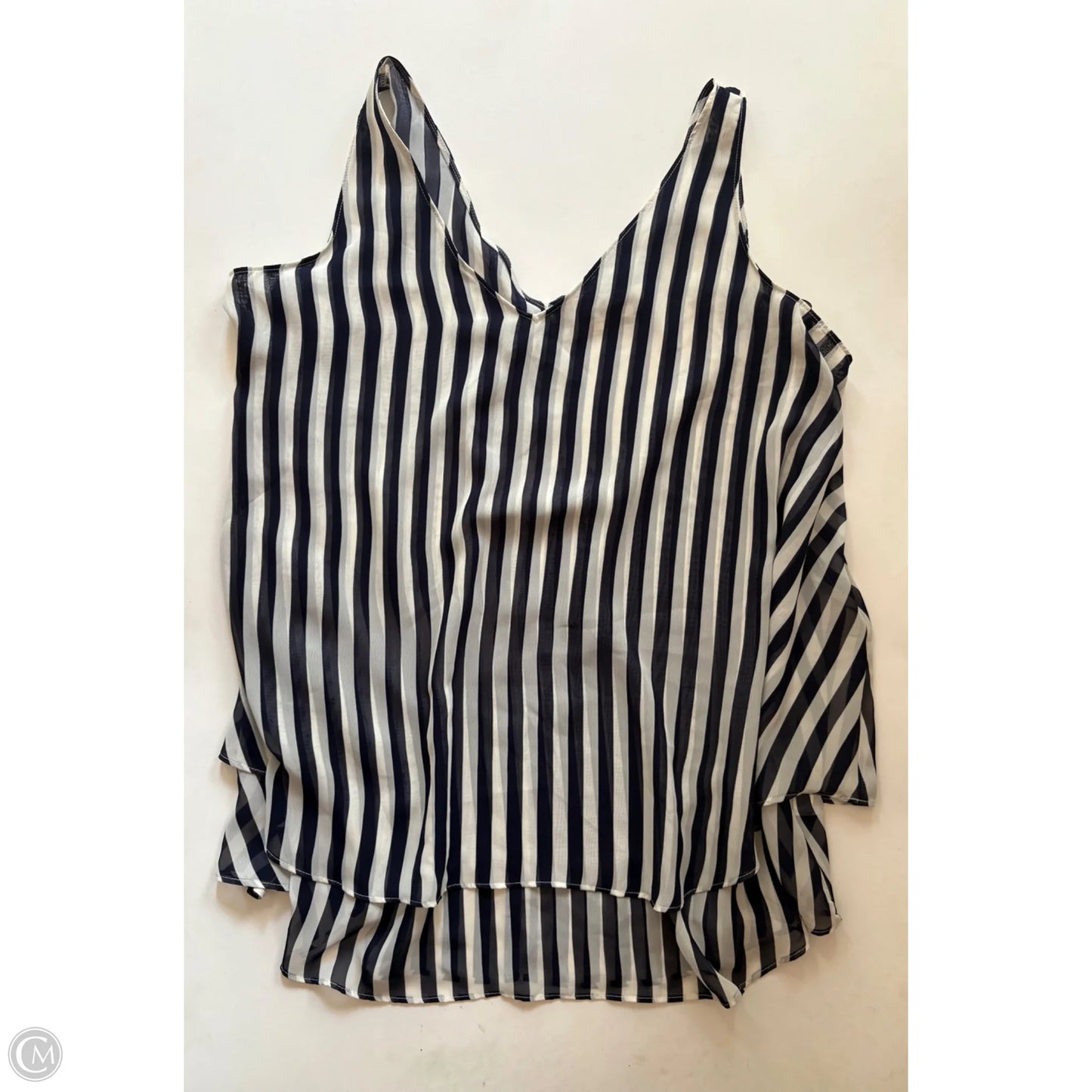 Blouse Sleeveless By Lane Bryant In Striped Pattern, Size: 18