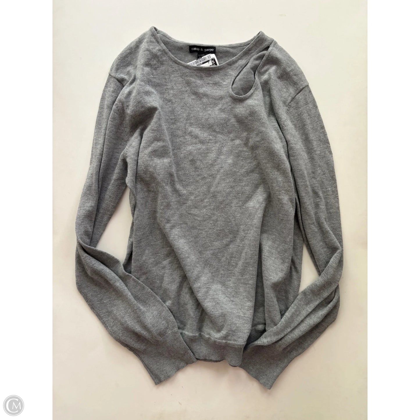 Sweater By Cable And Gauge In Grey, Size: Xl