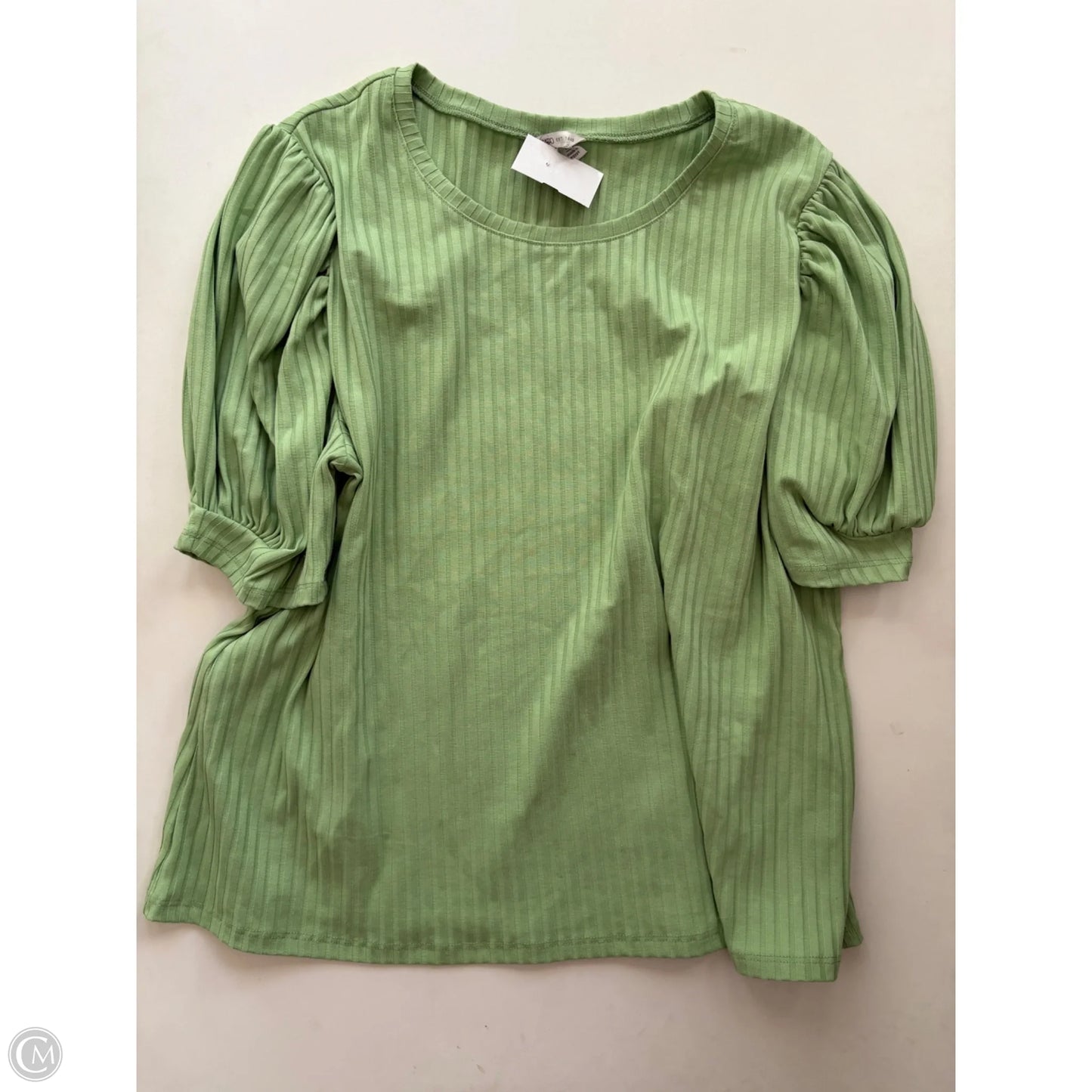 Blouse Short Sleeve By Cato In Green, Size: Xl