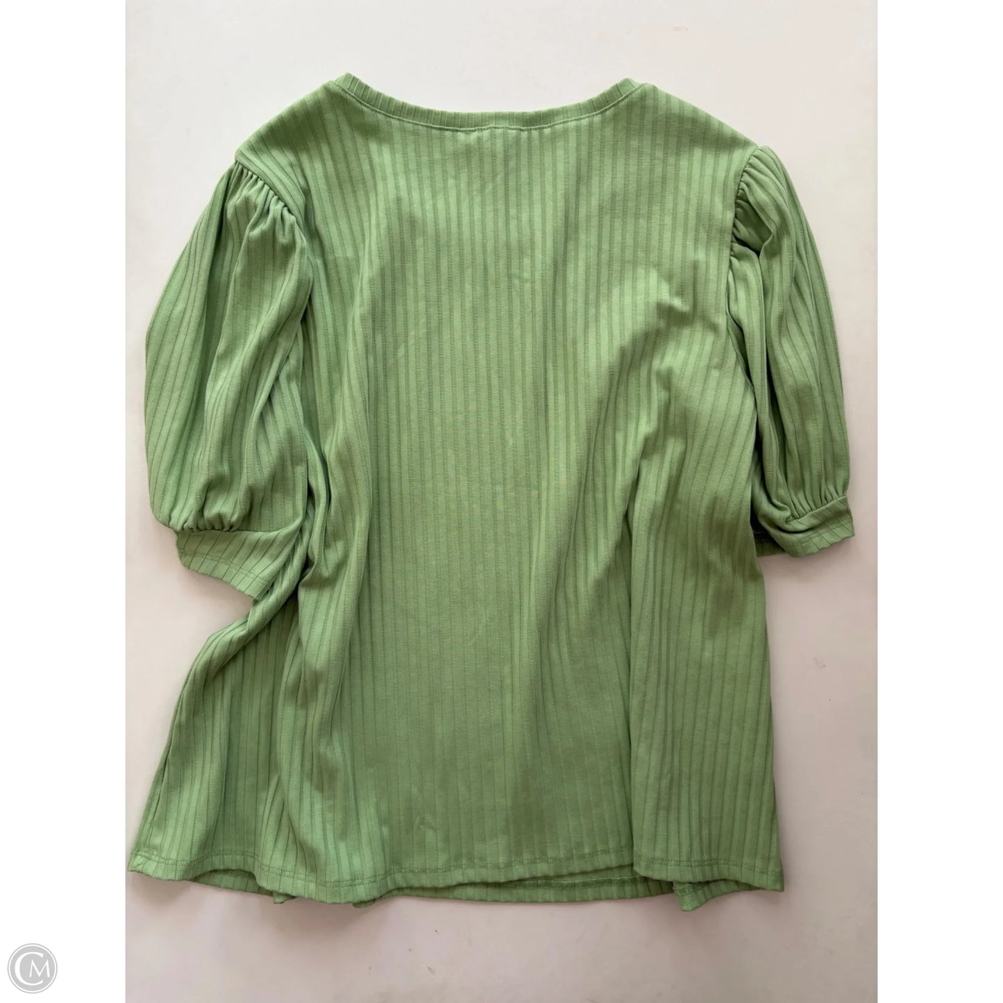 Blouse Short Sleeve By Cato In Green, Size: Xl