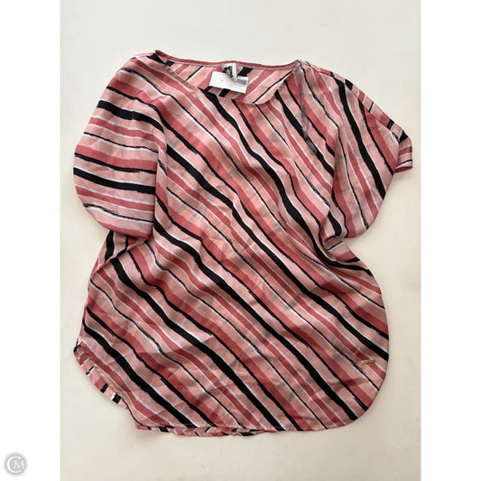 Blouse Short Sleeve By Anne Klein In Pink, Size: M