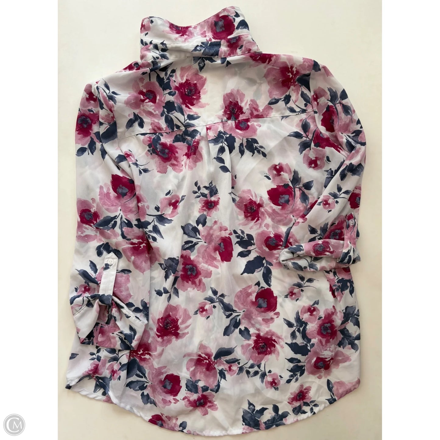 Blouse Long Sleeve By A Byer In Floral Print, Size: M