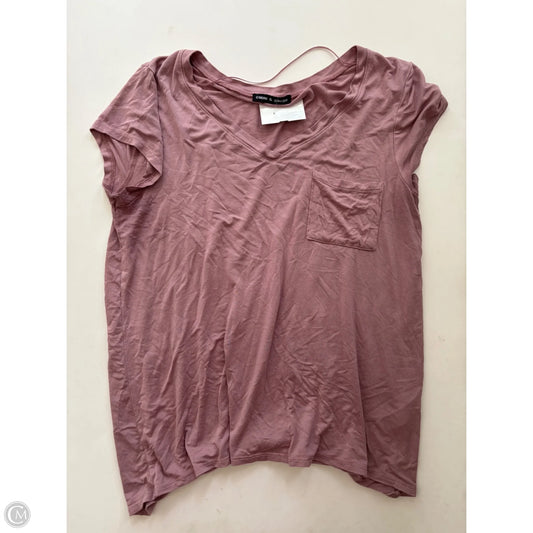 Top Short Sleeve By Cable And Gauge In Purple, Size: M
