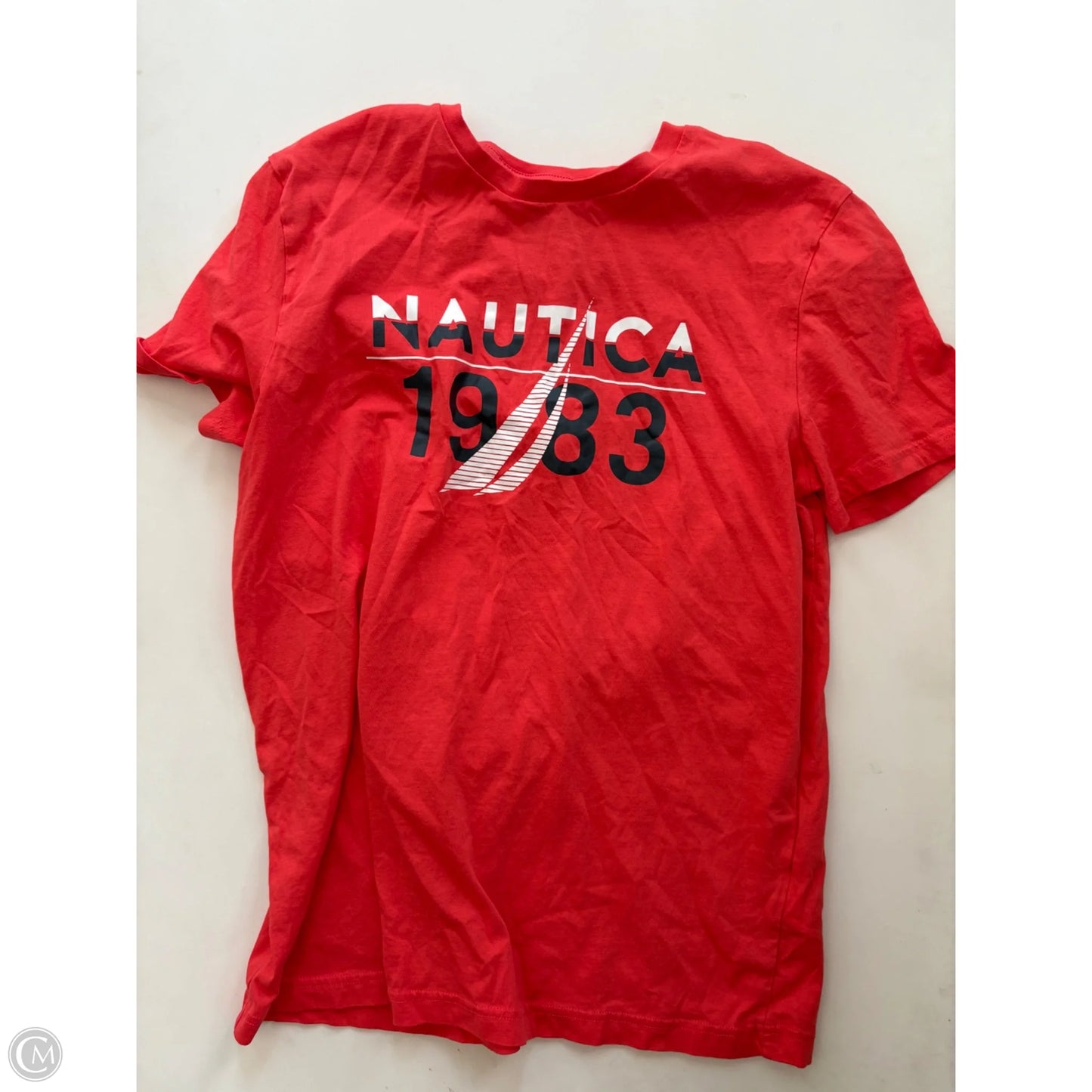 Blouse Short Sleeve By Nautica In Orange, Size: L