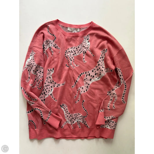 Sweater By Loft In Pink, Size: M
