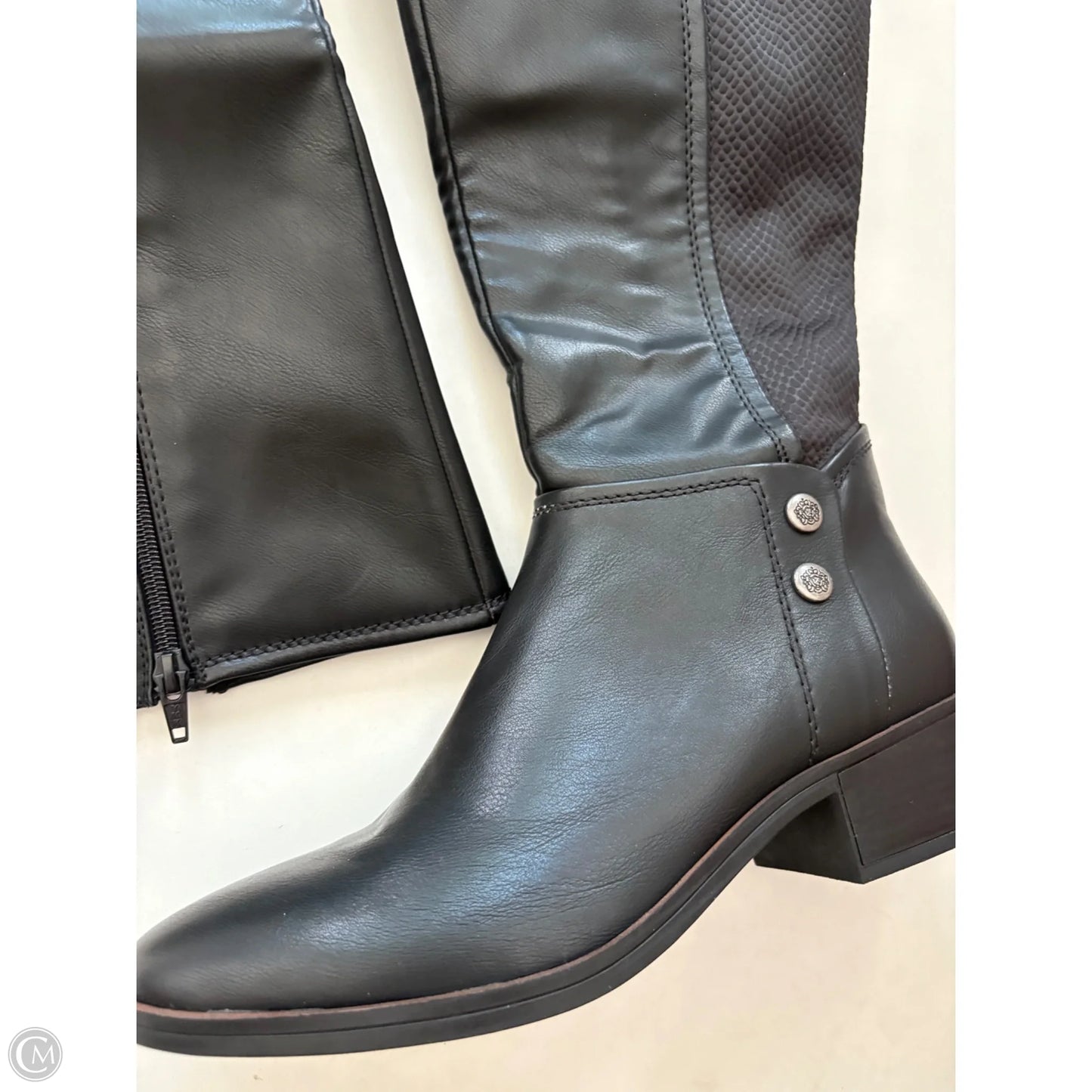 Boots Mid-calf Heels By Bare Traps In Black, Size: 8.5
