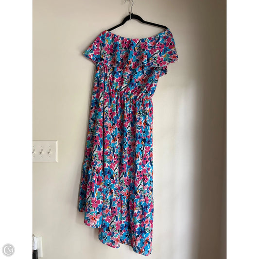 Dress Casual Midi By btfbm In Floral Print, Size: Xl