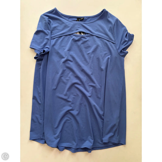 Blouse Short Sleeve By New Directions In Blue, Size: S