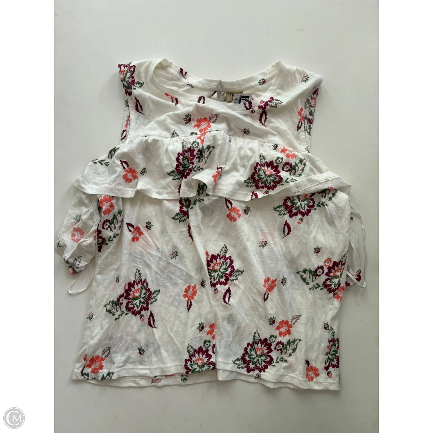 Blouse Sleeveless By True Craft In Floral Print, Size: Xl