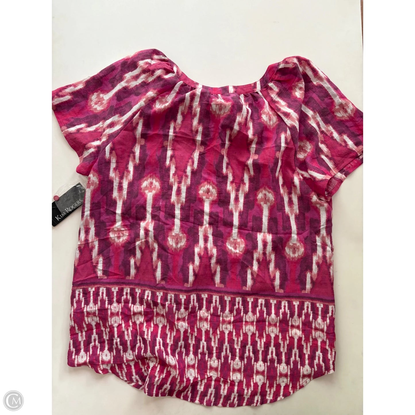 Blouse Short Sleeve By Kim Rogers In Multi-colored, Size: M