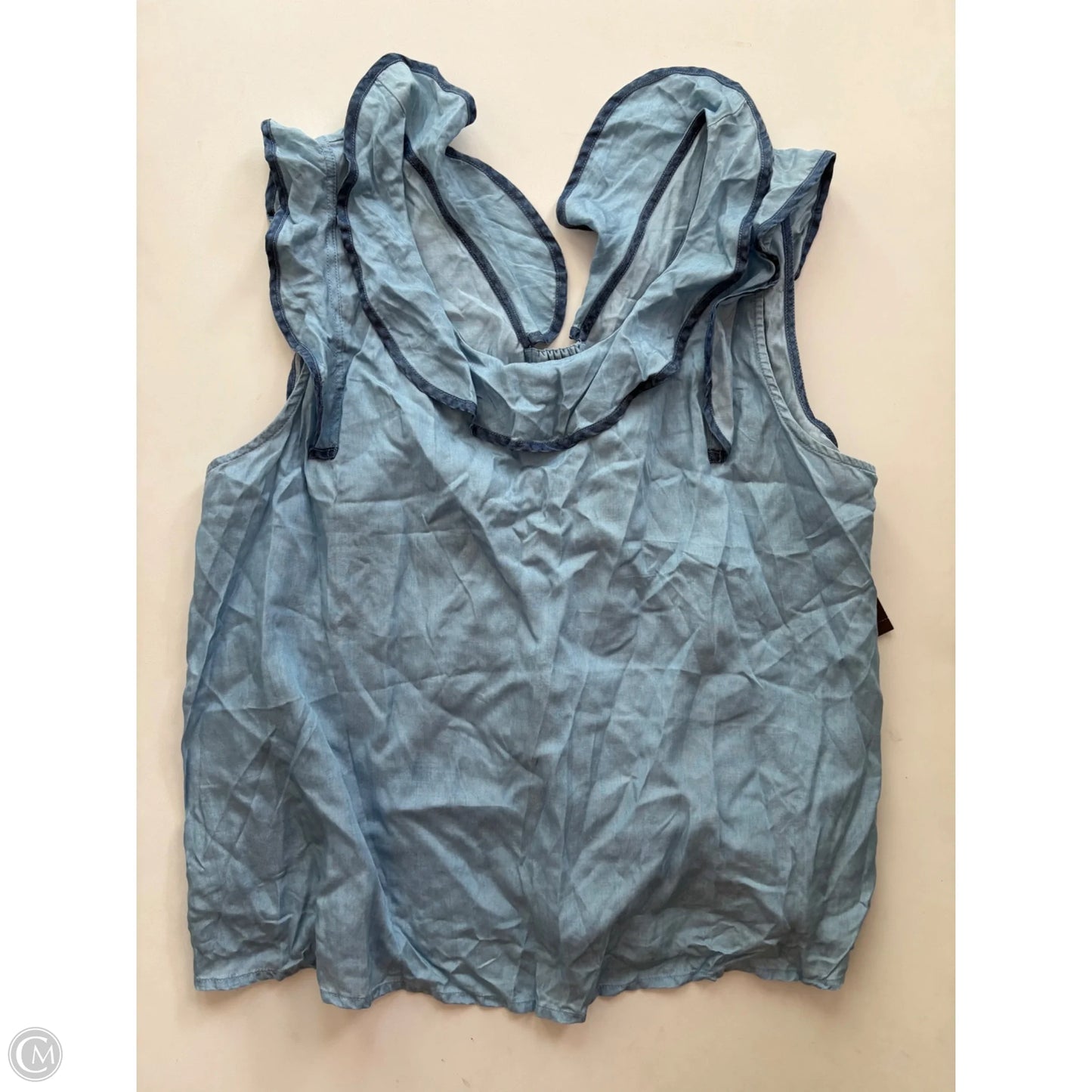 Blouse Sleeveless By Crown And Ivy In Blue, Size: Xlp