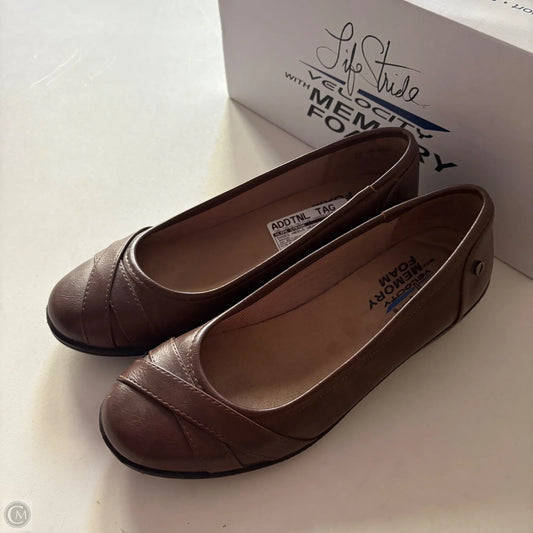 Shoes Heels Wedge By Life Stride In Brown, Size: 6