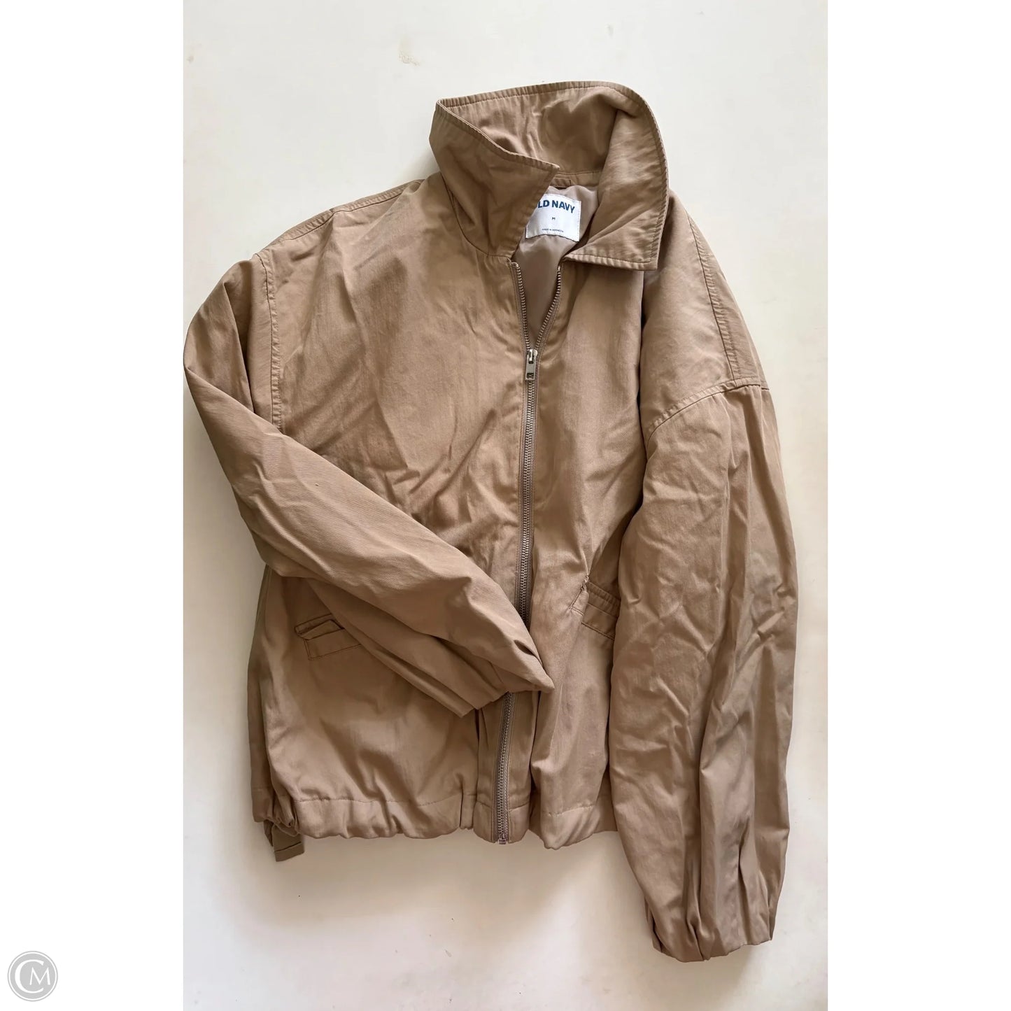 Jacket Moto By Old Navy In Tan, Size: M