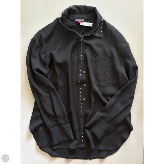 Blouse Long Sleeve By Vince Camuto In Black, Size: S