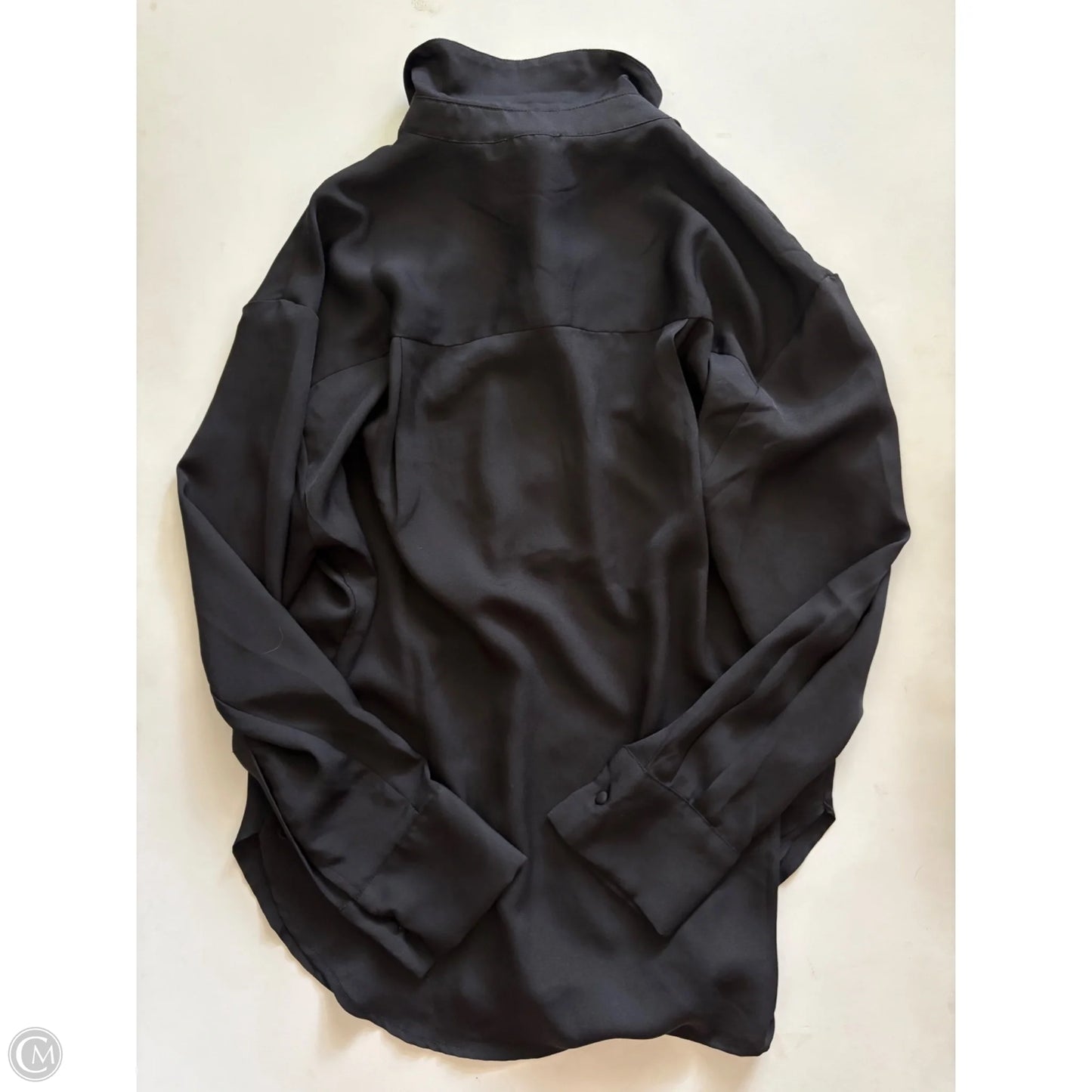 Blouse Long Sleeve By Vince Camuto In Black, Size: S