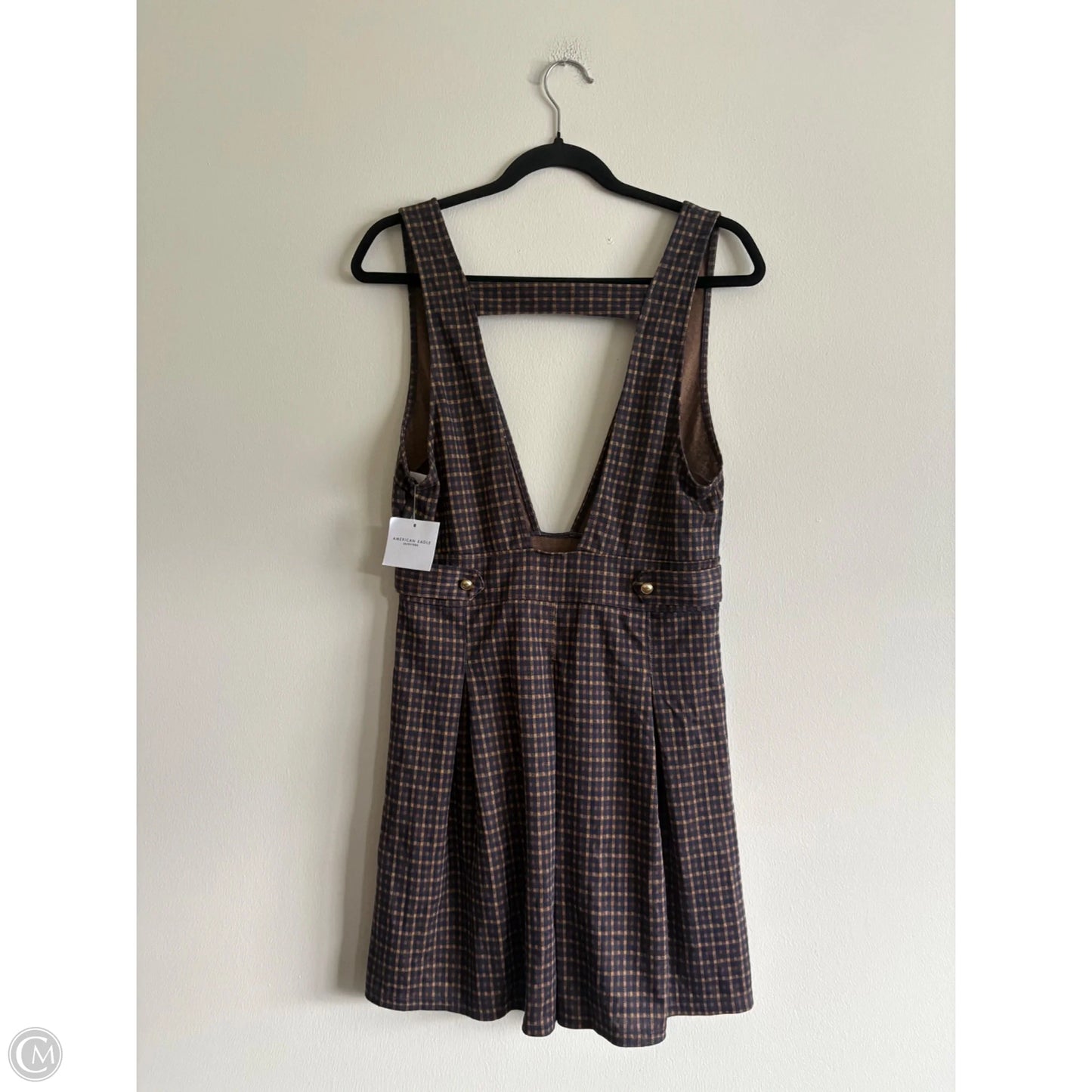Dress Casual Midi By American Eagle In Plaid Pattern, Size: S