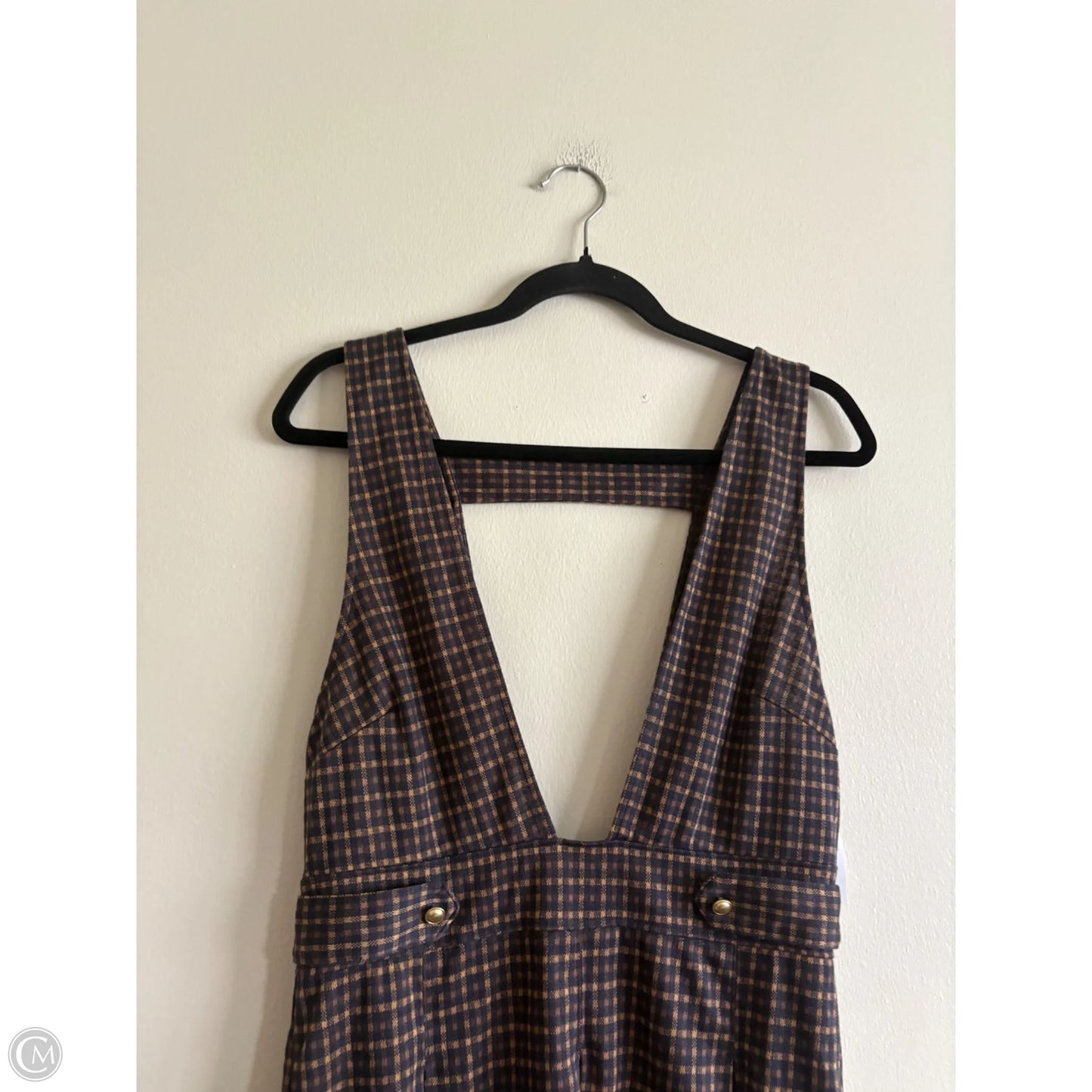 Dress Casual Midi By American Eagle In Plaid Pattern, Size: S
