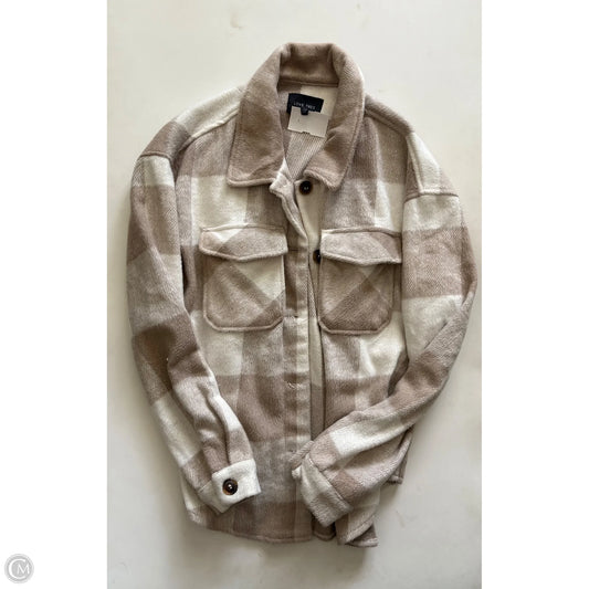 Jacket Moto By Love Tree In Plaid Pattern, Size: M