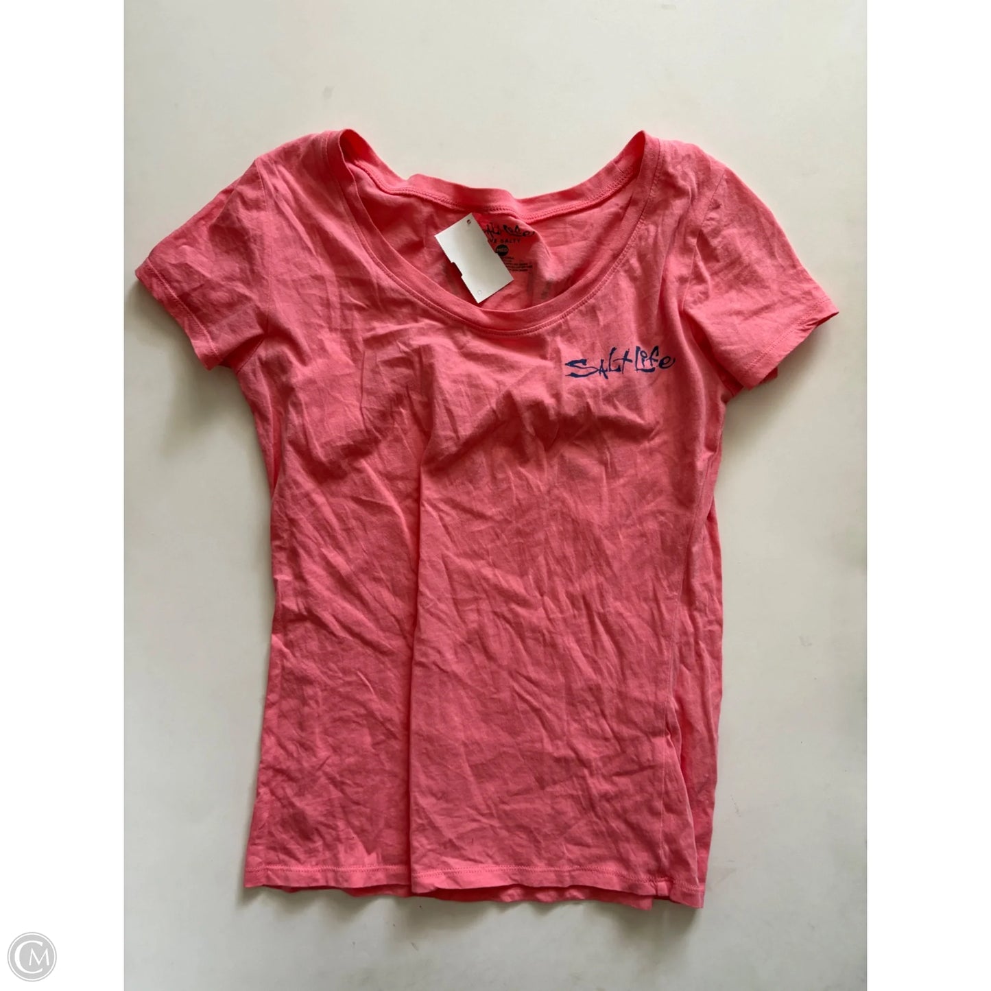 Top Short Sleeve By Salt Life In Pink, Size: M