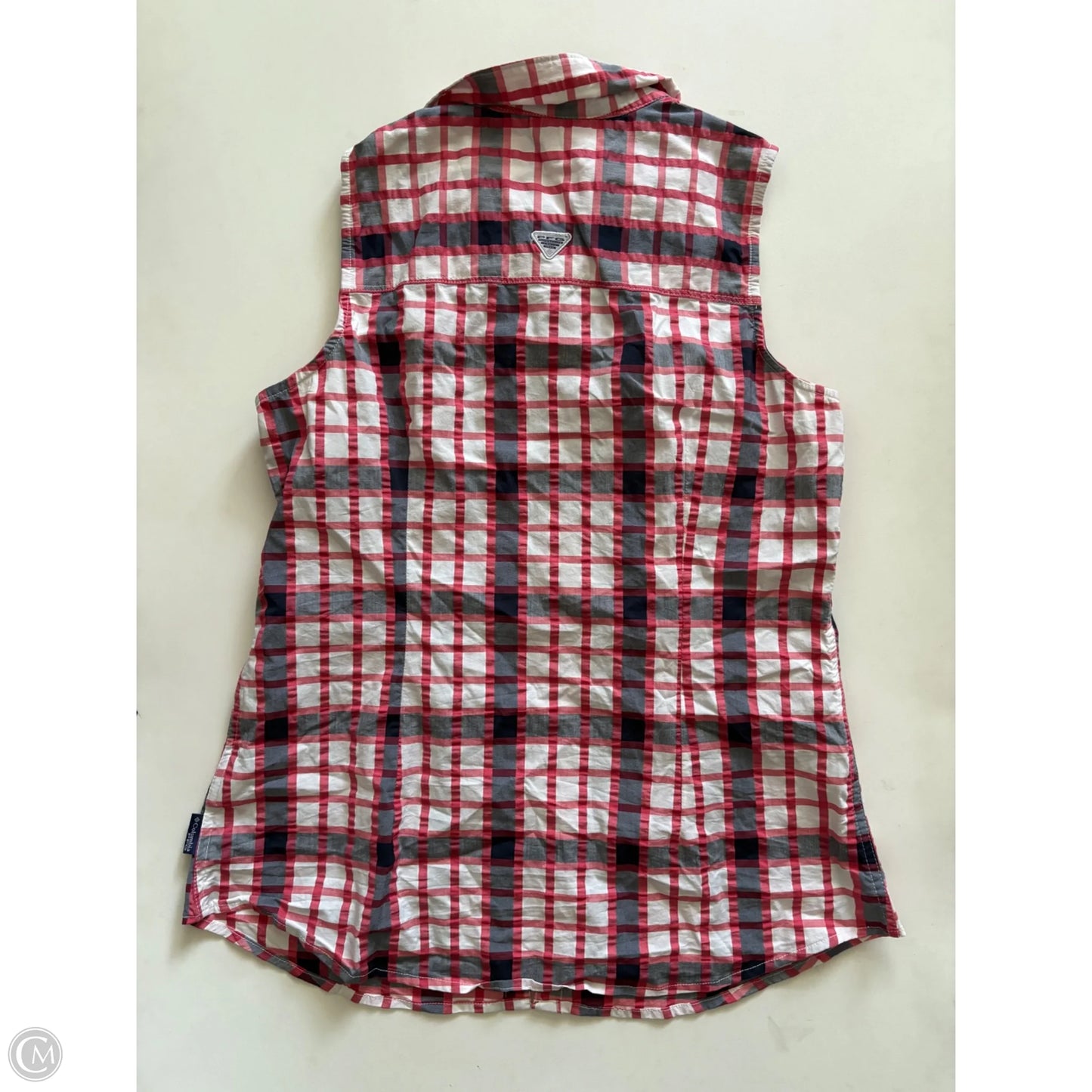Athletic Tank Top By Columbia In Plaid Pattern, Size: M