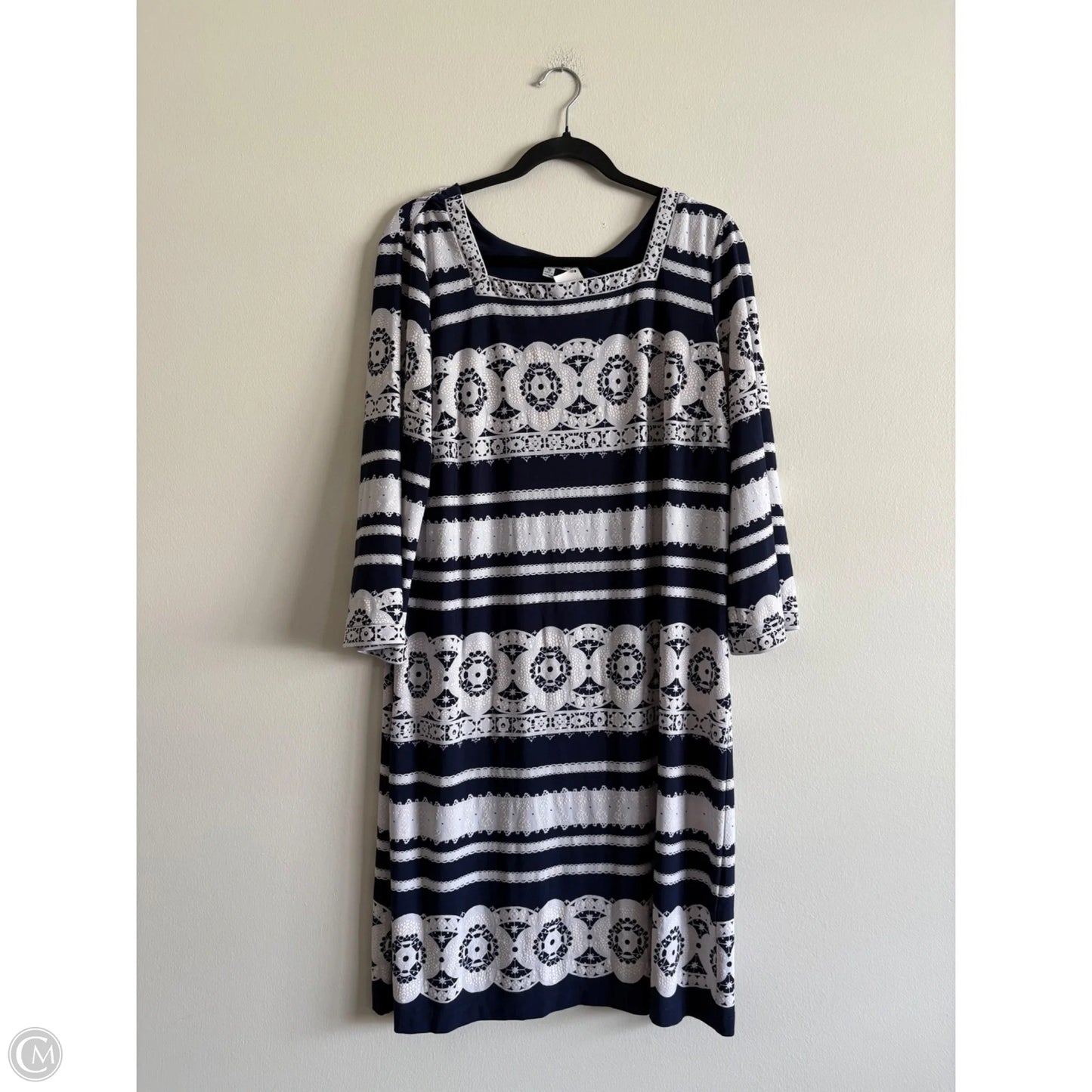 Dress Casual Midi By Studio 1 In Blue, Size: 18