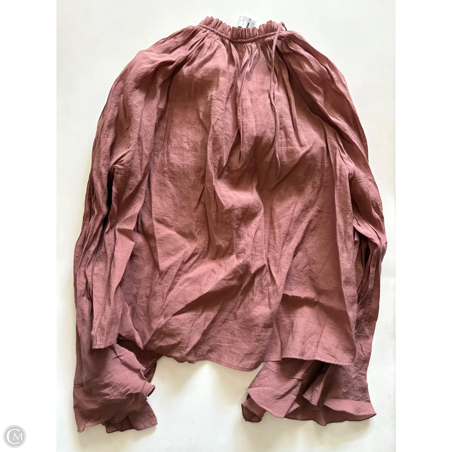 Blouse Long Sleeve By H&m In Pink, Size: M