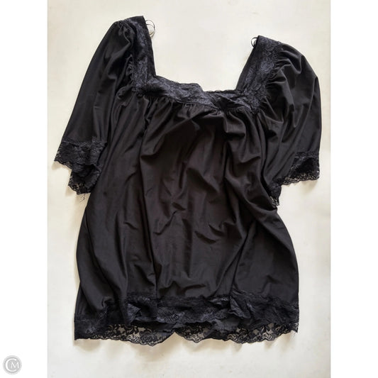Blouse Short Sleeve By Sweet Rain In Black, Size: 1x