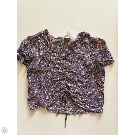 Blouse Short Sleeve By Pink Rose In Floral Print, Size: M