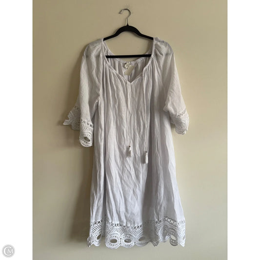 Dress Casual Midi By Cato In White, Size: Xl