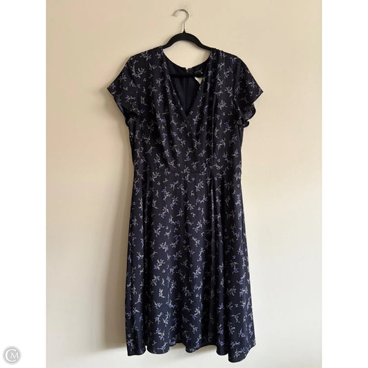 Dress Casual Midi By Ann Taylor In Floral Print, Size: 14