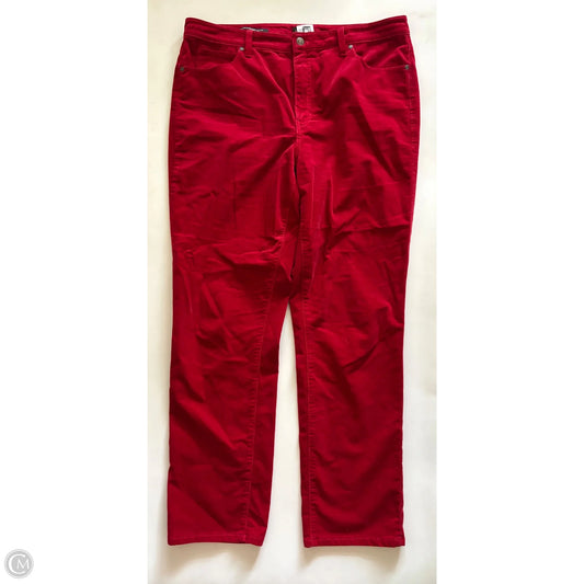 Jeans Wide Leg By Talbots In Red, Size: 14