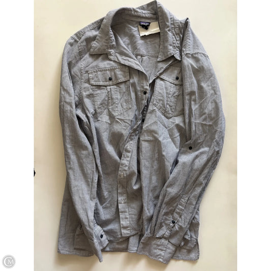 Blouse Long Sleeve By Patagonia In Striped Pattern, Size: Xl