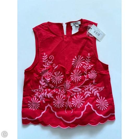 Blouse Sleeveless By avara In Red, Size: S
