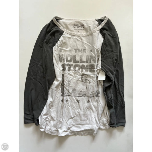 Blouse Long Sleeve By Lucky Brand In White, Size: L