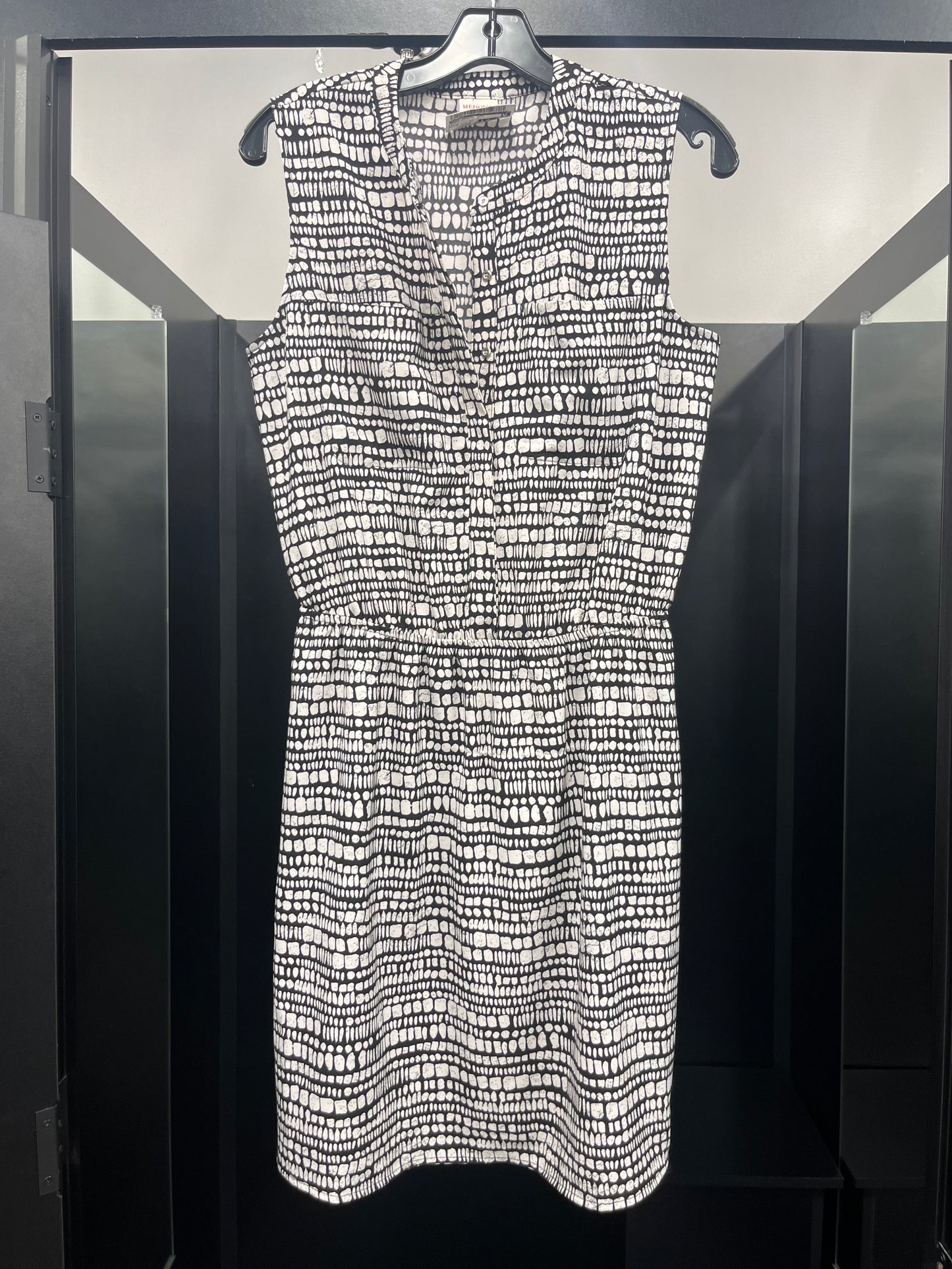 Black White Dress Casual Midi Merona, Size M