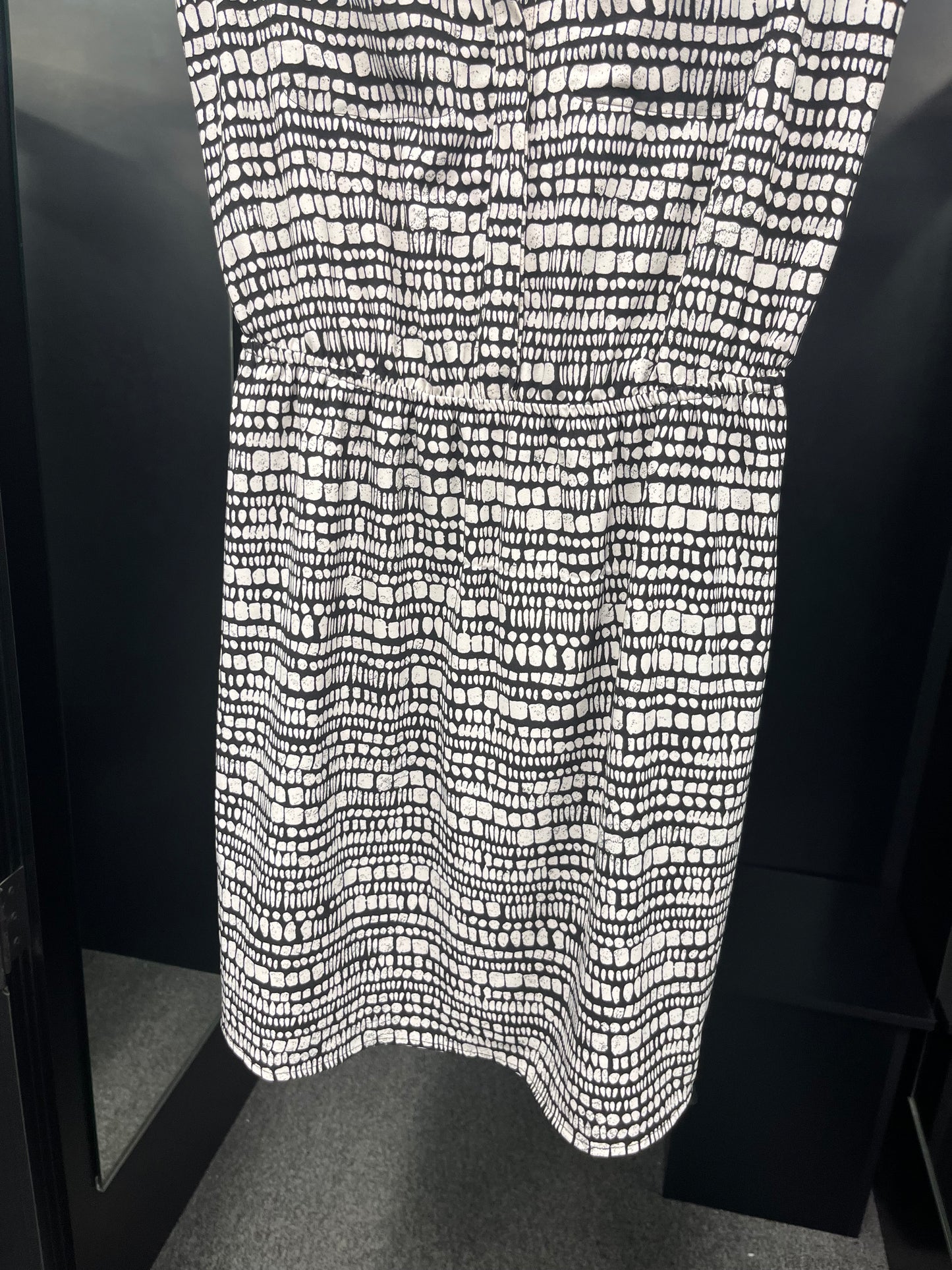 Black White Dress Casual Midi Merona, Size M