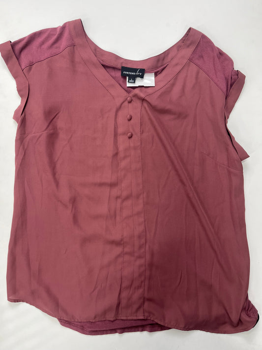 Blouse Short Sleeve By Fortune And Ivy  Size: L