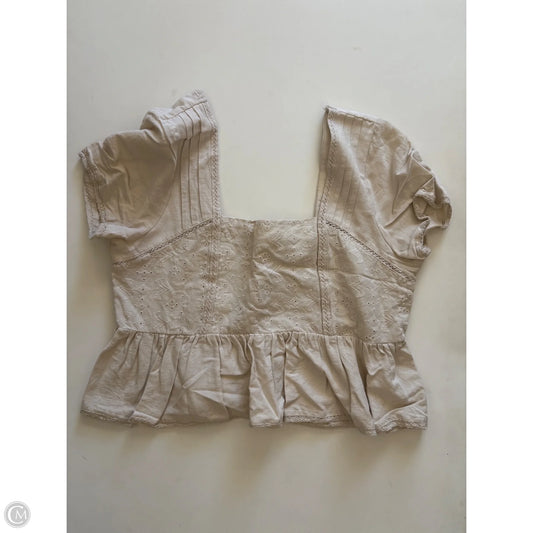 Top Short Sleeve By midnight sky In Tan, Size: L