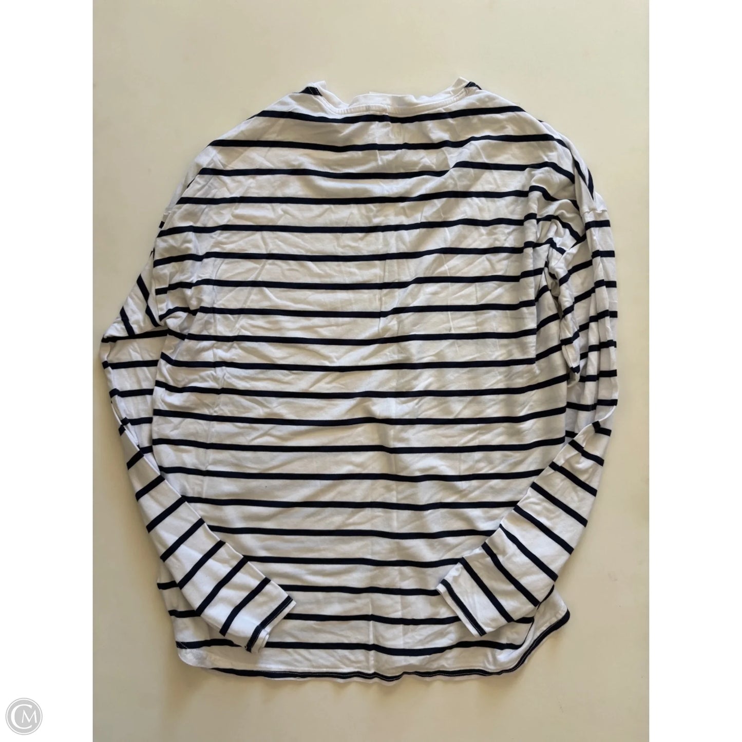 Top Long Sleeve By Gap In Striped Pattern, Size: M