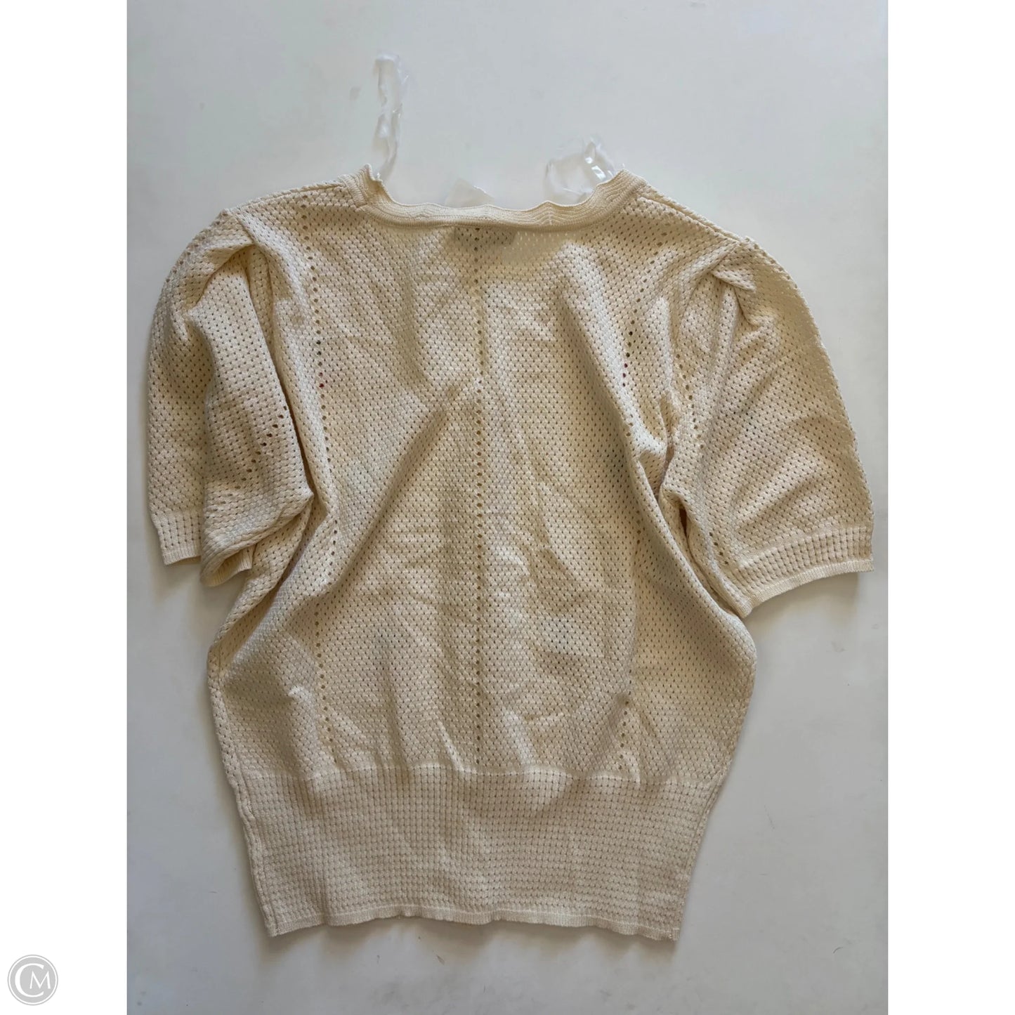 Sweater Cardigan By Simply Southern In Cream, Size: 2x