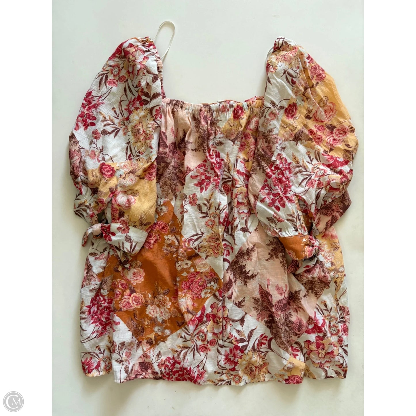 Top Short Sleeve By Lc Lauren Conrad In Floral Print, Size: Xl